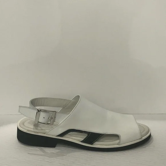 Emilio Franco sandal white leather calf open toe - Picture 2 of 5